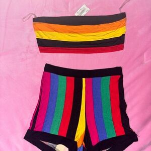 Colorful Striped Women's Set